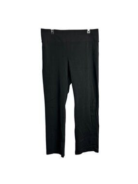 Athleta Delancey Straight Leg Pull On Pants Black Women's Size XL Career Travel